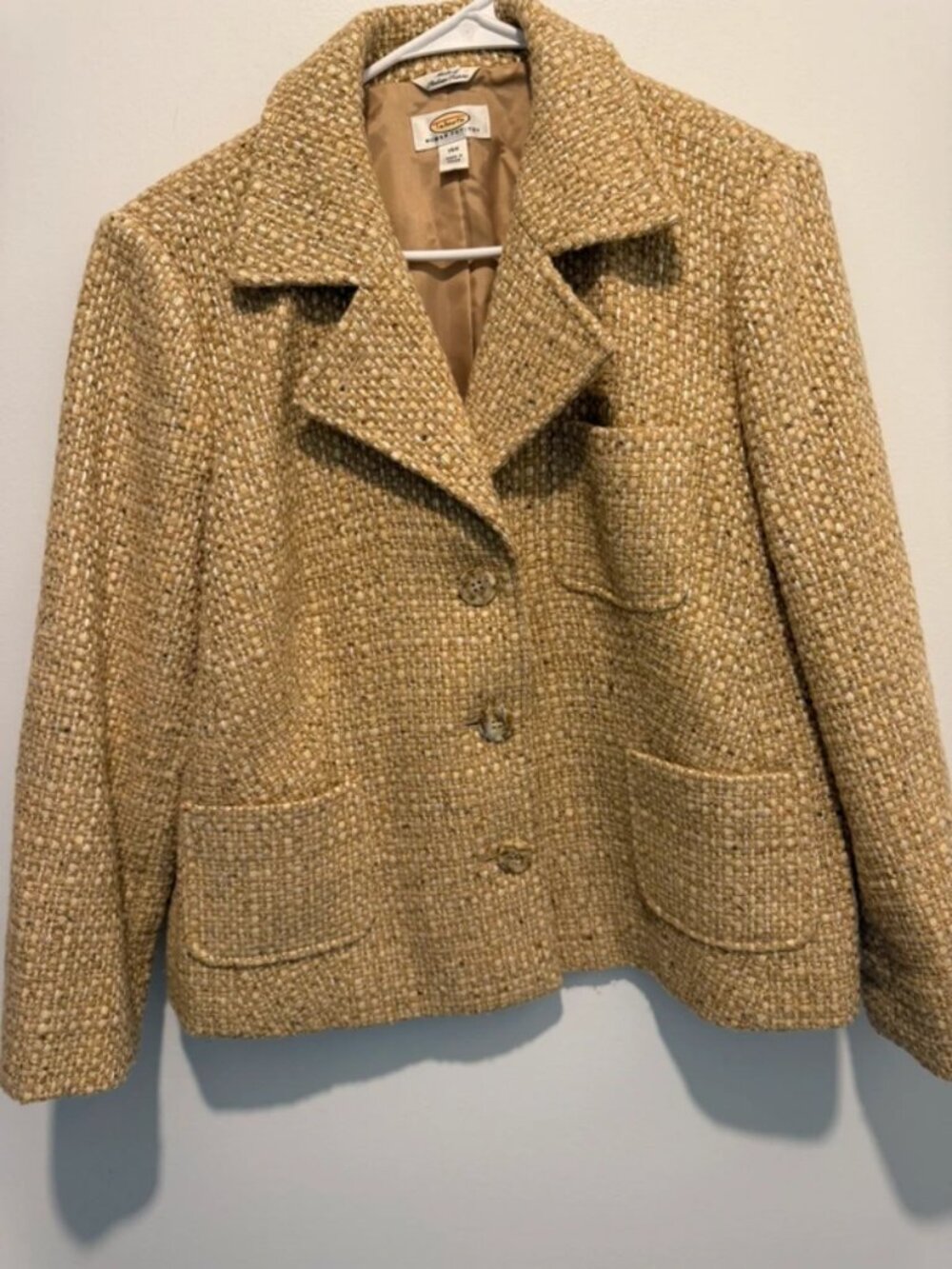 Talbots Women Petites Tweed Wool Blazer 14W
